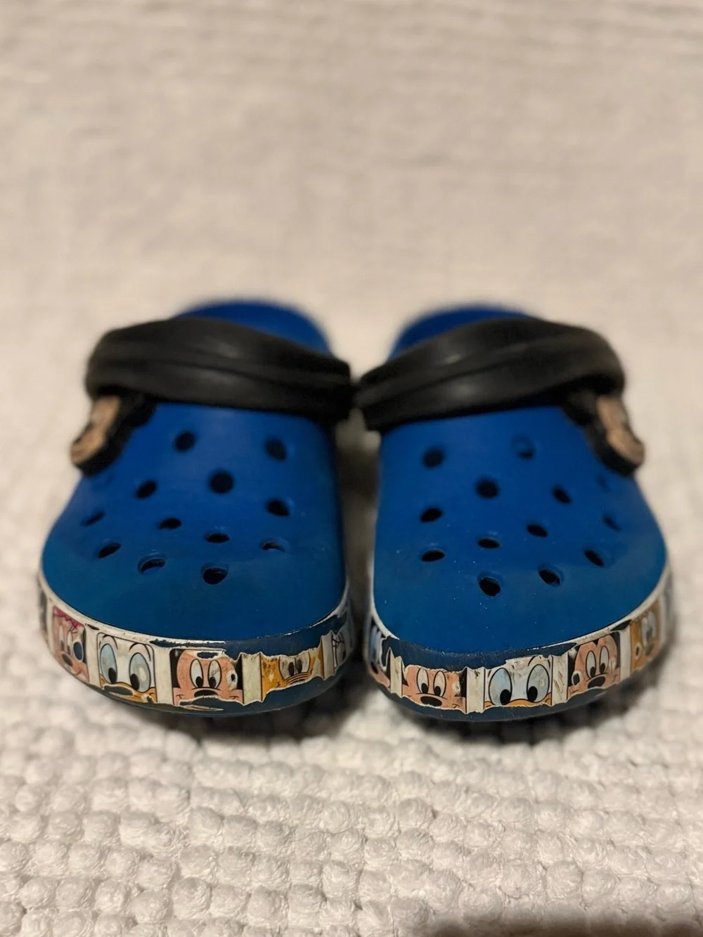 Kids Blue Mickey Mouse Croc Sandals - Classic Character Slip-On